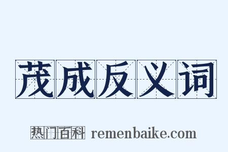 茂成反义词是什么意思的图片